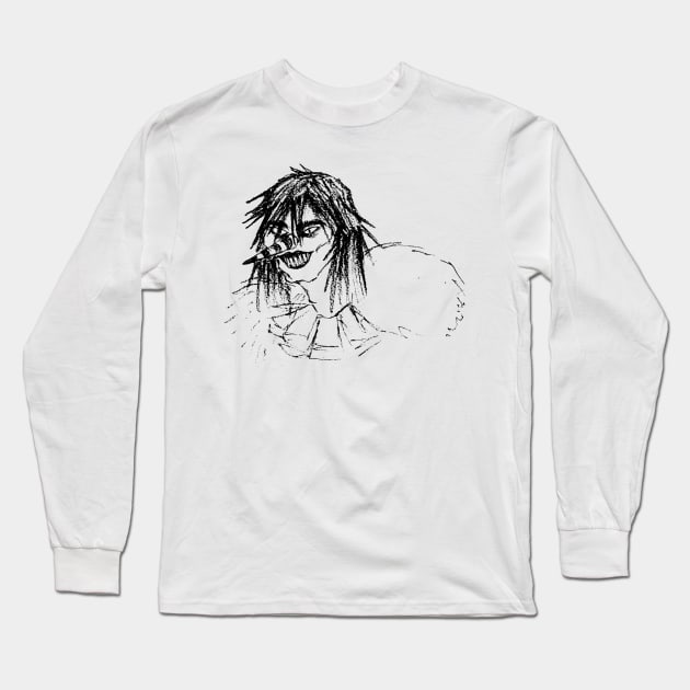 Laughing Jack The Clown Creepypasta Fan Art Long Sleeve T-Shirt by kuraimochi